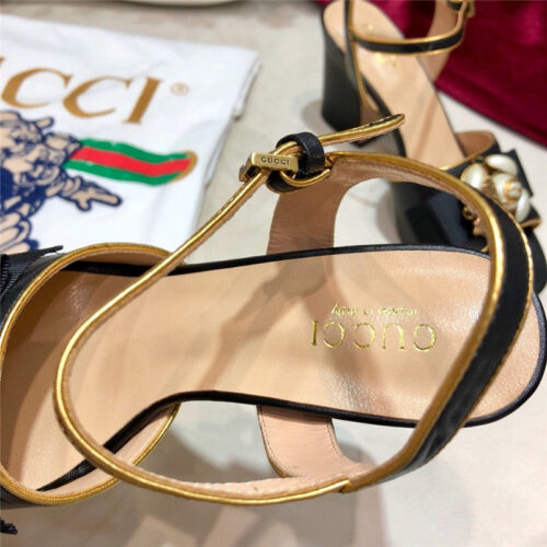 High Quality Luxury Gucci Block Heel Sandals Shoes – Style 97491 product detail
