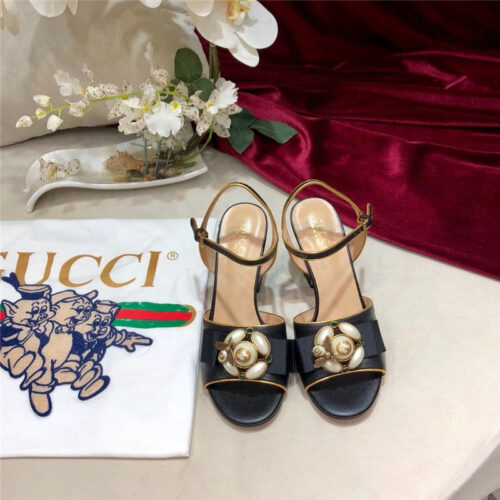High Quality Luxury Gucci Block Heel Sandals Shoes – Style 97491 product detail
