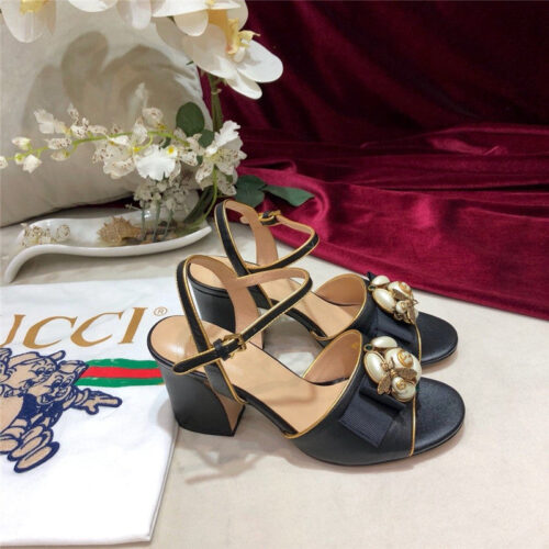 High Quality Luxury Gucci Block Heel Sandals Shoes – Style 97491 product detail