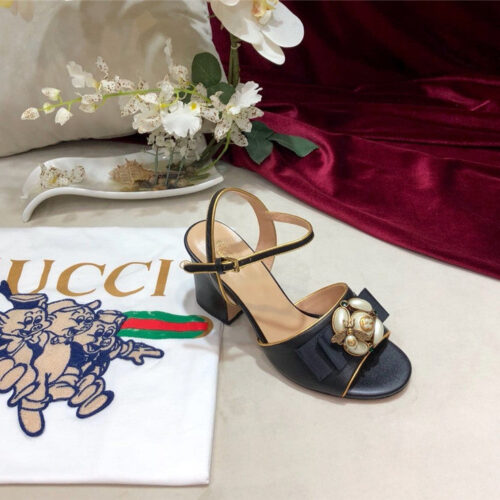 High Quality Luxury Gucci Block Heel Sandals Shoes – Style 97491 product detail