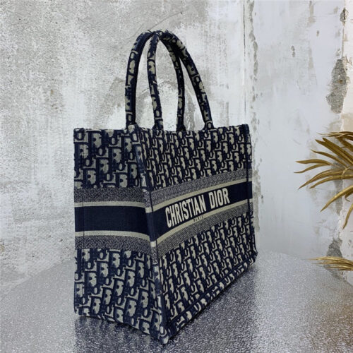 High Quality Luxury Blue Dior Oblique Embroidered Dior Book Tote product detail