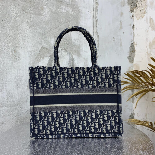 High Quality Luxury Blue Dior Oblique Embroidered Dior Book Tote product detail