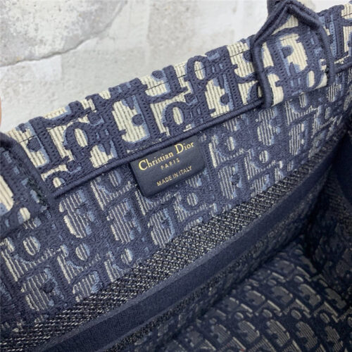 High Quality Luxury Blue Dior Oblique Embroidered Dior Book Tote product detail