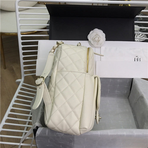 High Quality Luxury Chanel Small Backpack White alternate view