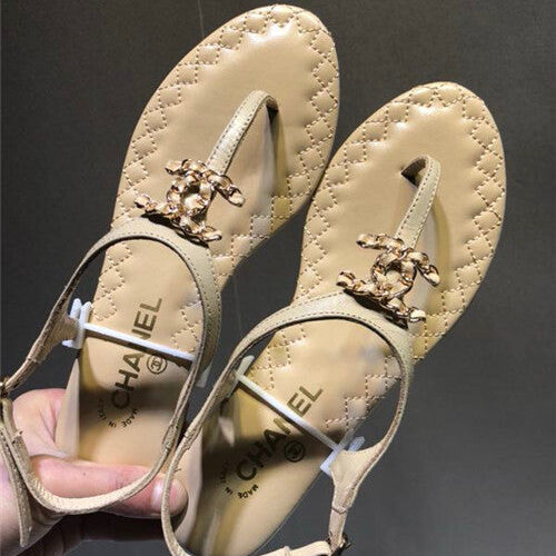 High Quality Luxury Chanel Sheepskin Flat Sandals alternate view