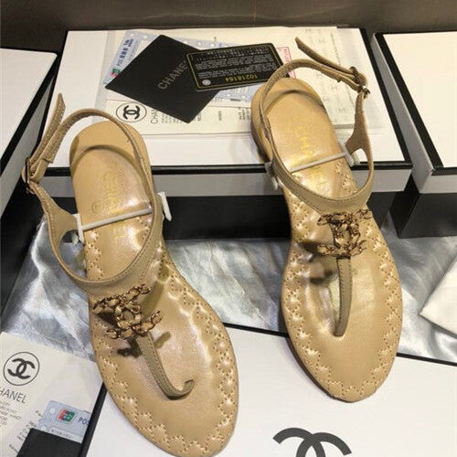High Quality Luxury Chanel Sheepskin Flat Sandals product detail