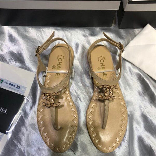 High Quality Luxury Chanel Sheepskin Flat Sandals product detail