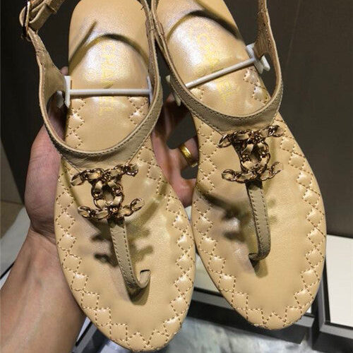 High Quality Luxury Chanel Sheepskin Flat Sandals product detail