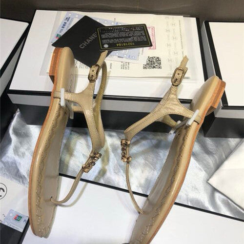 High Quality Luxury Chanel Sheepskin Flat Sandals product detail