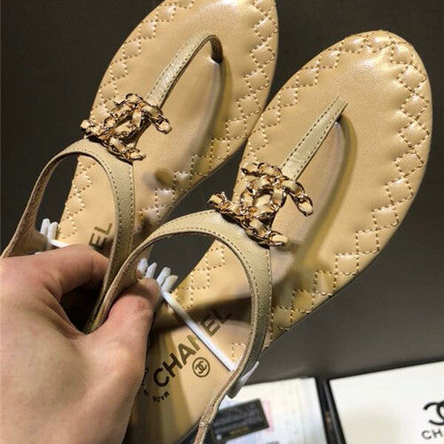 High Quality Luxury Chanel Sheepskin Flat Sandals product detail