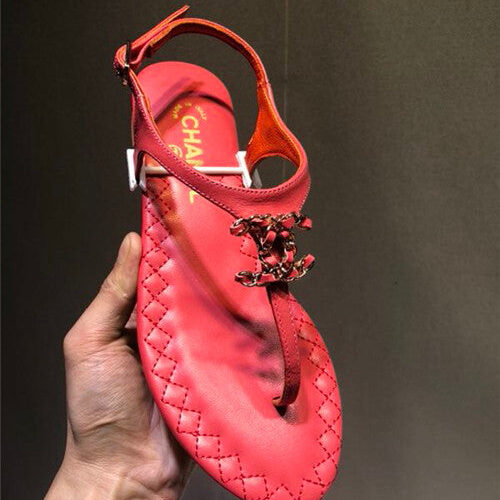 High Quality Luxury Chanel Sheepskin Flat Sandals – Style 54886 product detail