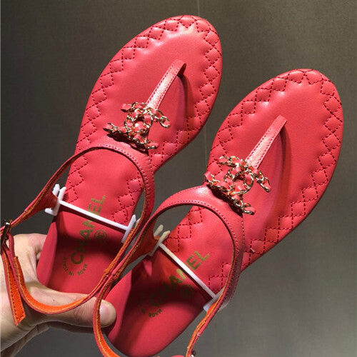 High Quality Luxury Chanel Sheepskin Flat Sandals – Style 54886 product detail