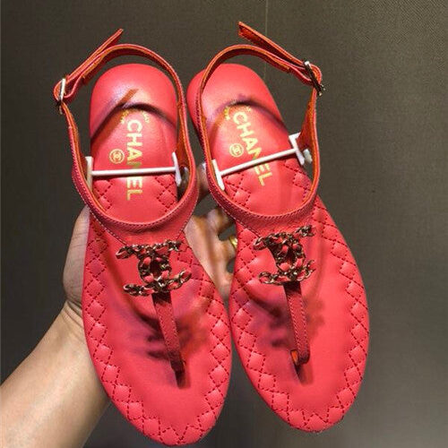 High Quality Luxury Chanel Sheepskin Flat Sandals – Style 54886 product detail