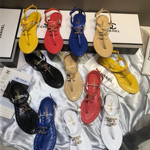 High Quality Luxury Chanel Sheepskin Flat Sandals – Style 54886 product detail