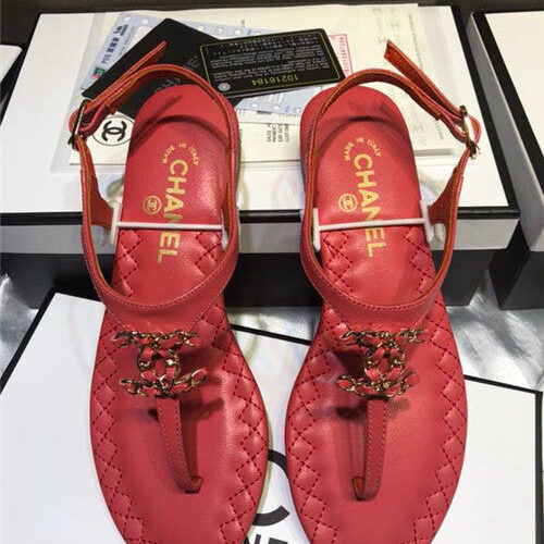 High Quality Luxury Chanel Sheepskin Flat Sandals – Style 54886 product detail