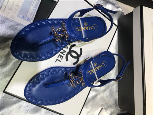 High Quality Luxury Chanel Sheepskin Flat Sandals – Style 17030 alternate view