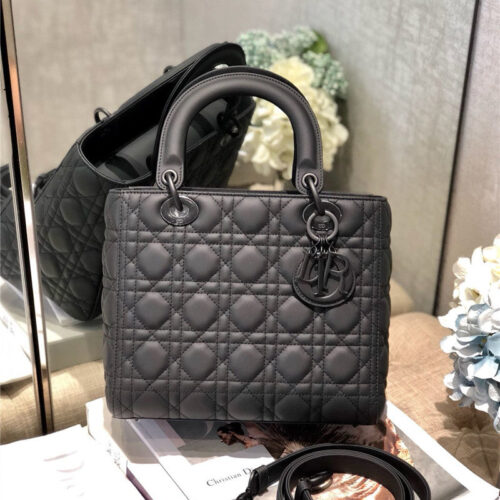 High Quality Luxury Lady Dior Medium Black