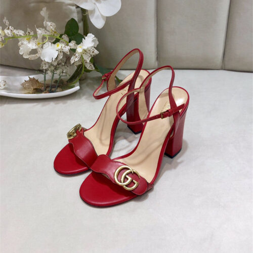 High Quality Luxury Gucci Block Heel Sandals Shoe – Style 76595