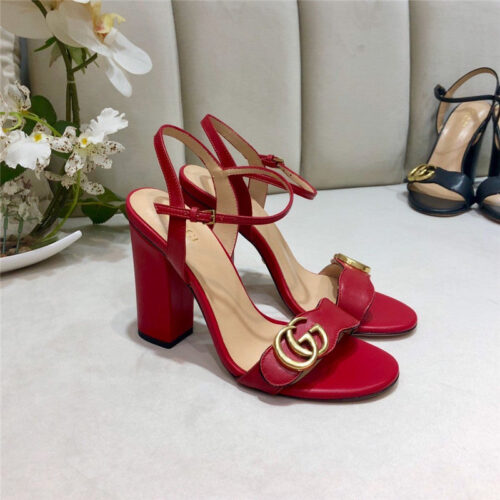 High Quality Luxury Gucci Block Heel Sandals Shoe – Style 76595 product detail