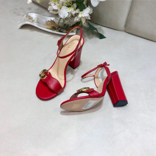High Quality Luxury Gucci Block Heel Sandals Shoe – Style 76595 product detail