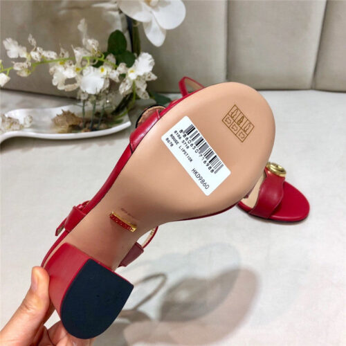 High Quality Luxury Gucci Block Heel Sandals Shoe – Style 76595 product detail