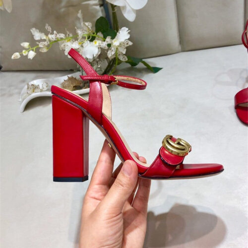 High Quality Luxury Gucci Block Heel Sandals Shoe – Style 76595 product detail