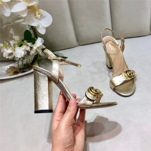 High Quality Luxury Gucci Block Heel Sandals Shoe – Style 45523 product detail