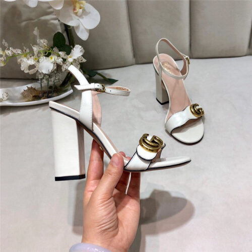 High Quality Luxury Gucci Block Heel Sandals Shoe – Style 42131 product detail