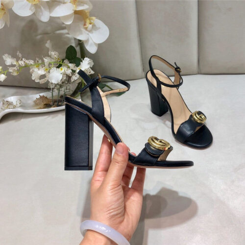 High Quality Luxury Gucci Block Heel Sandals Shoe – Style 81683 product detail