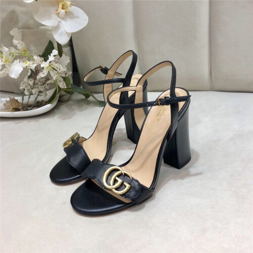 High Quality Luxury Gucci Block Heel Sandals Shoe – Style 81683