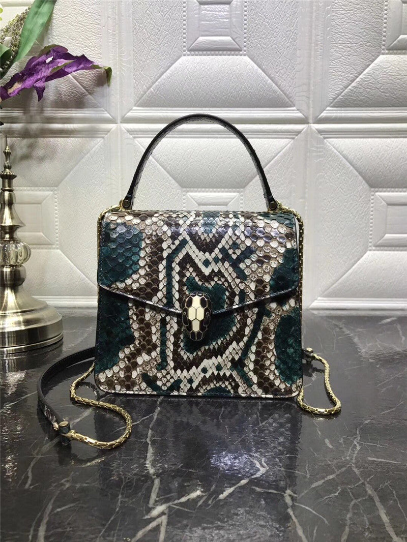 High Quality Luxury Bvlgari Snakeskin Bag – Style 42638