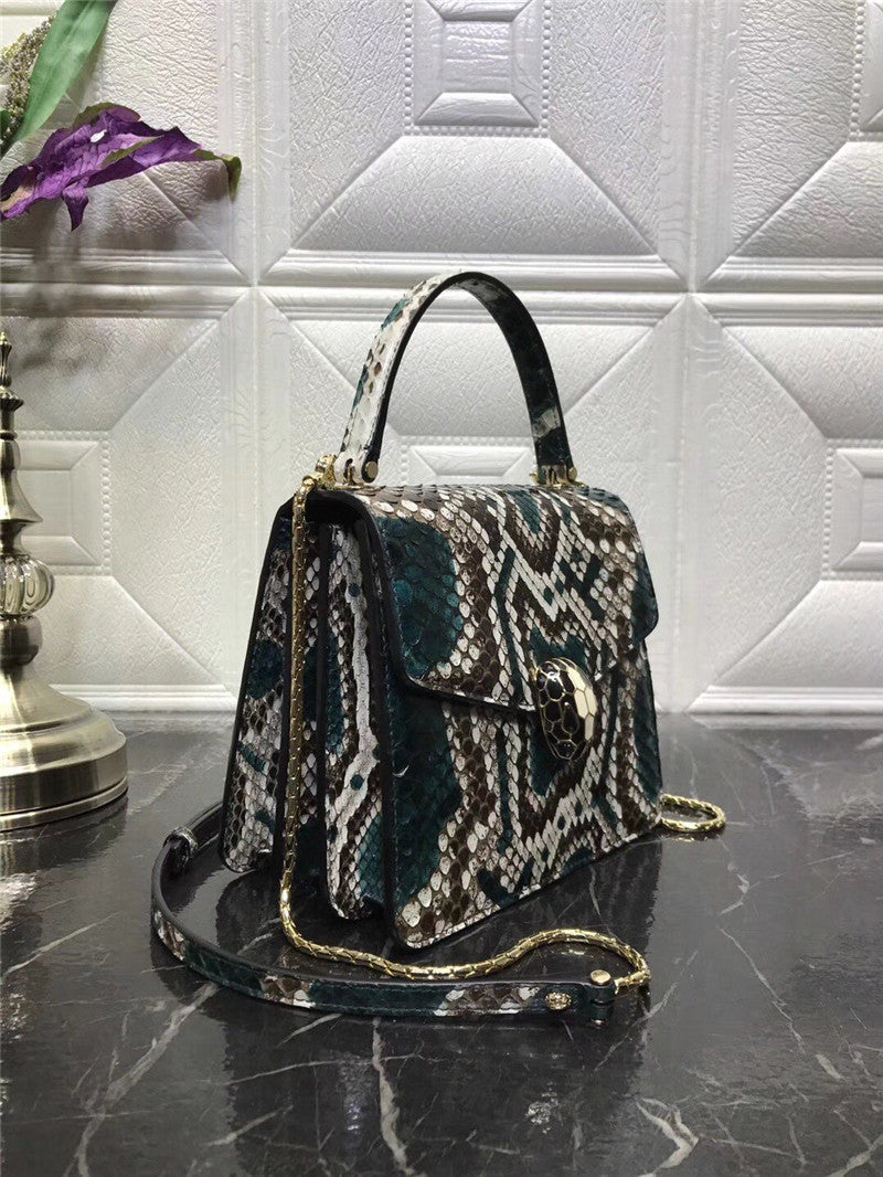 High Quality Luxury Bvlgari Snakeskin Bag – Style 42638 product detail