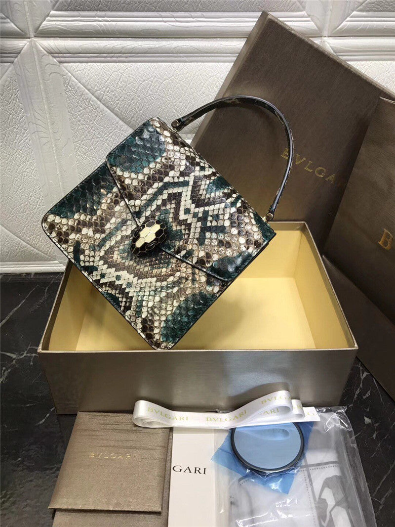 High Quality Luxury Bvlgari Snakeskin Bag – Style 42638 product detail