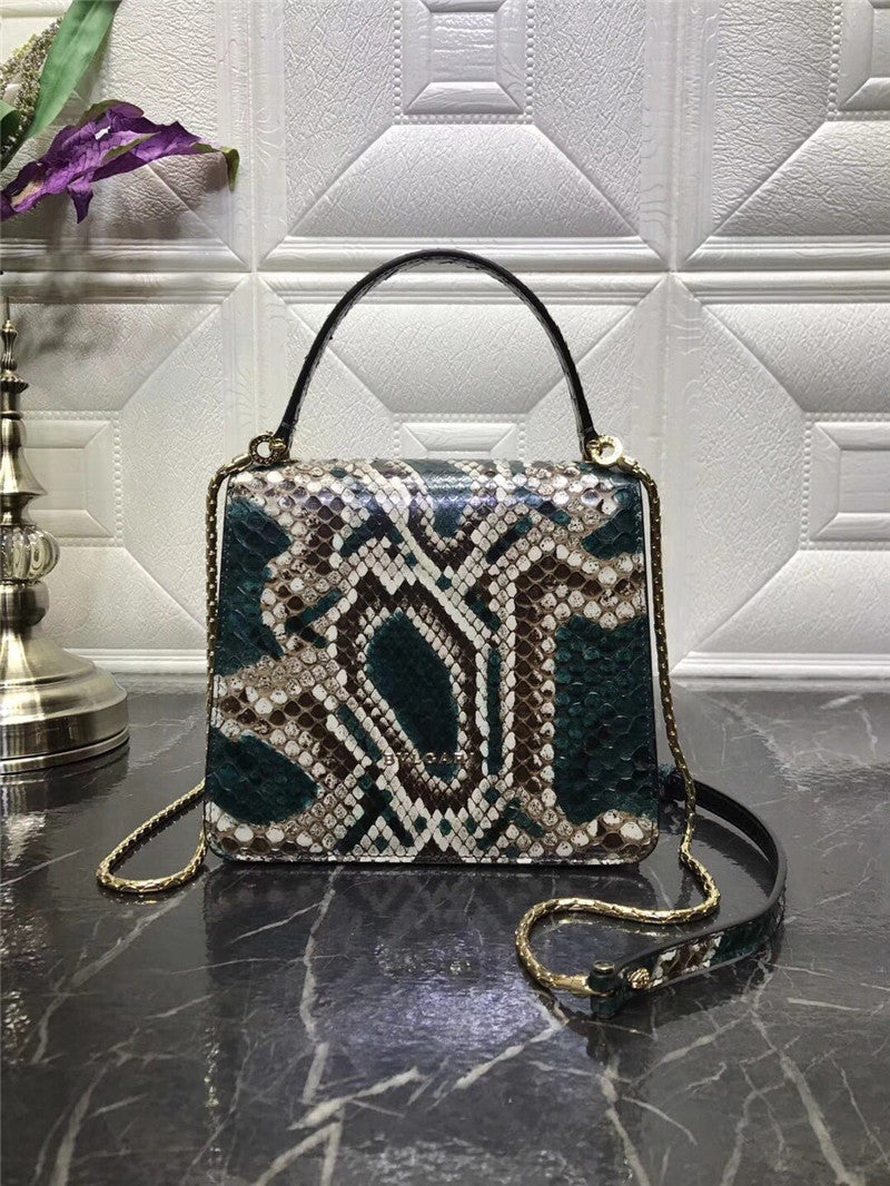High Quality Luxury Bvlgari Snakeskin Bag – Style 42638 product detail