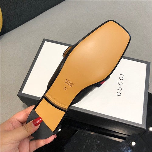 High Quality Luxury Gucci Black Leather Slide Loafers – Sizes 35–41 product detail