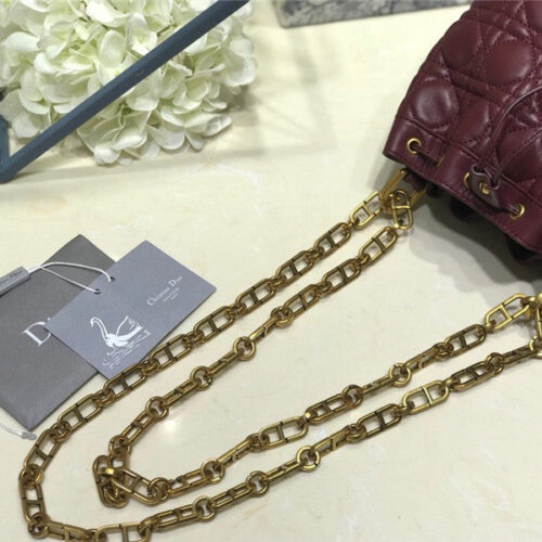 High Quality Luxury Miss Dior Bucket Bag Red Wine product detail