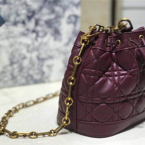 High Quality Luxury Miss Dior Bucket Bag Red Wine product detail