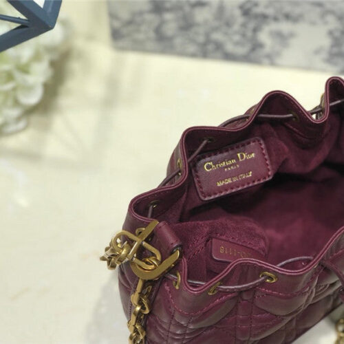 High Quality Luxury Miss Dior Bucket Bag Red Wine product detail