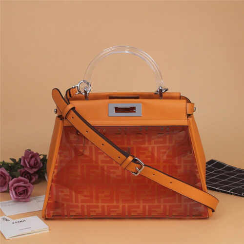 High Quality Luxury Peekaboo Fendi Orange