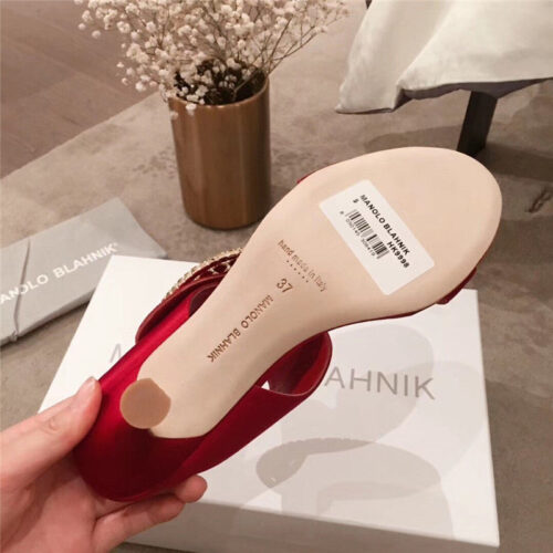 High Quality Luxury Manolo Blahnik Sandals Heels Red product detail