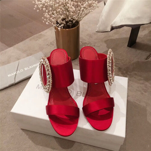High Quality Luxury Manolo Blahnik Sandals Heels Red product detail