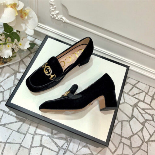 High Quality Luxury Gucci Block Heel Sandals Shoes – Style 37043 product detail