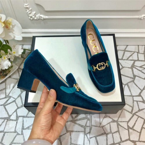 High Quality Luxury Gucci Block Heel Sandals Shoes – Style 73203 product detail