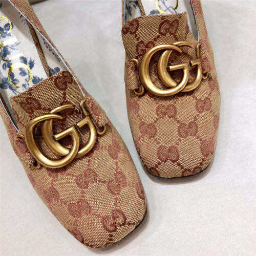 High Quality Luxury Gucci Block Heel Sandals Shoes alternate view
