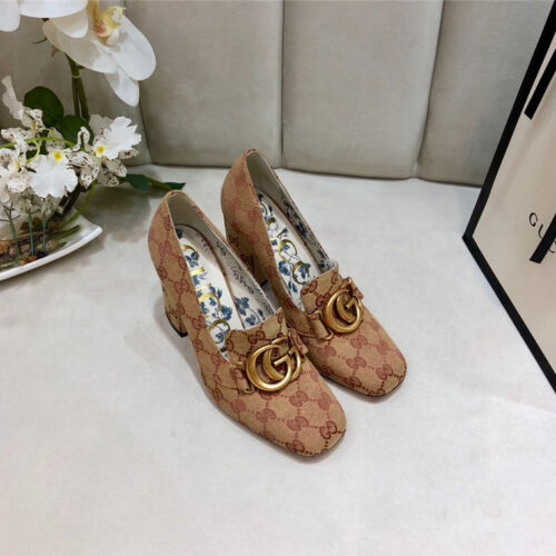 High Quality Luxury Gucci Block Heel Sandals Shoes product detail