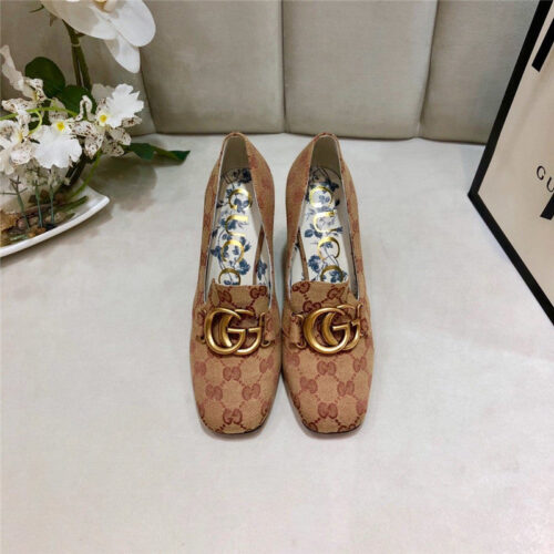 High Quality Luxury Gucci Block Heel Sandals Shoes product detail