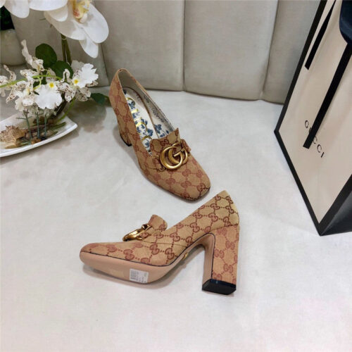 High Quality Luxury Gucci Block Heel Sandals Shoes product detail