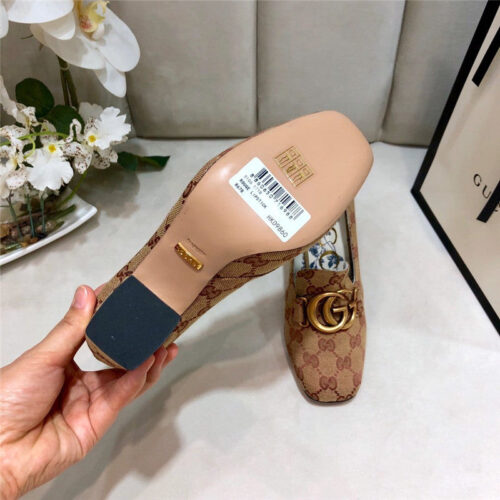 High Quality Luxury Gucci Block Heel Sandals Shoes product detail
