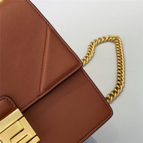 High Quality Luxury Fendi Natural Kani All Shine Bag Brown product detail