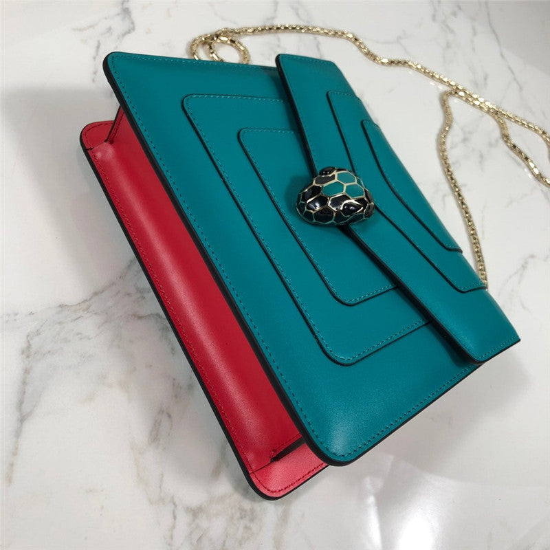 High Quality Luxury Bvlgari Serpenti Chain Shoulder Bag – Turquoise product detail